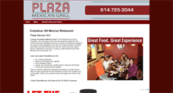 Desktop Screenshot of plazamexicangrill.com